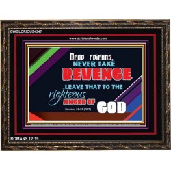 VENGEANCE BELONGS TO GOD   Frame Scriptures Dcor   (GWGLORIOUS4347)   "45x33"