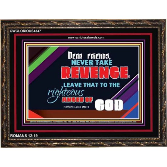 VENGEANCE BELONGS TO GOD   Frame Scriptures Dcor   (GWGLORIOUS4347)   