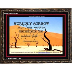 WORDLY SORROW   Custom Frame Scriptural ArtWork   (GWGLORIOUS4390)   