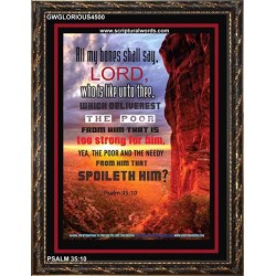 WHO IS LIKE UNTO THEE   Biblical Art Acrylic Glass Frame   (GWGLORIOUS4500)   "33x45"