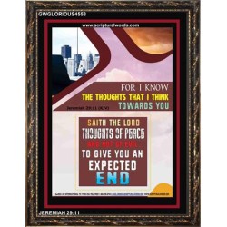 THE THOUGHTS THAT I THINK   Scripture Art Acrylic Glass Frame   (GWGLORIOUS4553)   