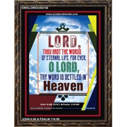 THE WORDS OF ETERNAL LIFE   Framed Restroom Wall Decoration   (GWGLORIOUS4748)   