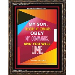 YOU WILL LIVE   Bible Verses Frame for Home   (GWGLORIOUS4788)   