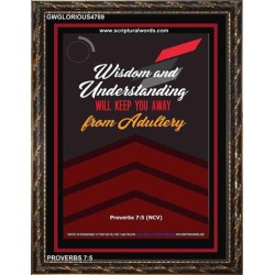 WISDOM AND UNDERSTANDING   Bible Verses Framed for Home   (GWGLORIOUS4789)   