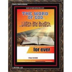THE WORD OF GOD LIVETH AND ABIDETH   Framed Scripture Art   (GWGLORIOUS5045)   
