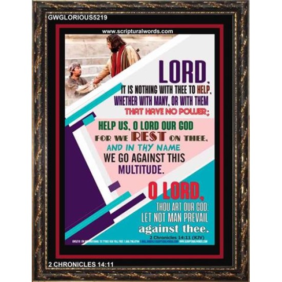 WE REST ON THEE   Frame Bible Verse   (GWGLORIOUS5219)   