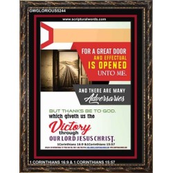 A GREAT DOOR AND EFFECTUAL   Christian Wall Art Poster   (GWGLORIOUS5244)   "33x45"