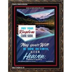 YOUR WILL BE DONE ON EARTH   Contemporary Christian Wall Art Frame   (GWGLORIOUS5529)   "33x45"