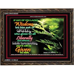 ASK GOD FOR WISDOM   Scriptures Wall Art   (GWGLORIOUS6580)   