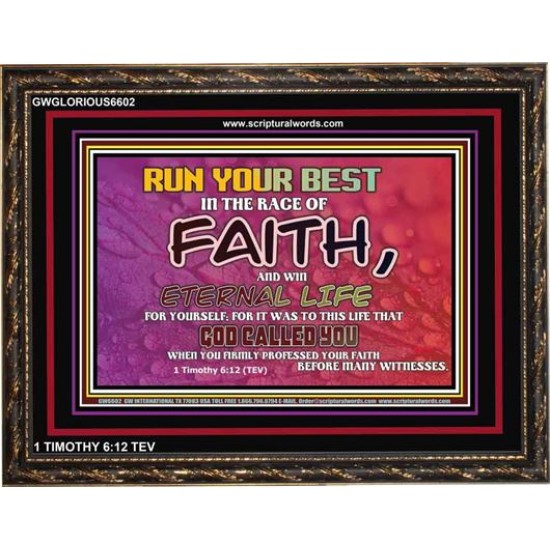 WIN ETERNAL LIFE   Inspiration office art and wall dcor   (GWGLORIOUS6602)   