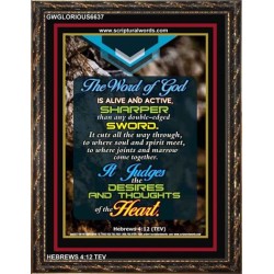 THE WORD OF GOD   Inspirational Wall Art Wooden Frame   (GWGLORIOUS6637)   