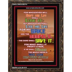 WHAT SHALL IT PROFIT A MAN   Frame Scriptures Dcor   (GWGLORIOUS6741)   "33x45"