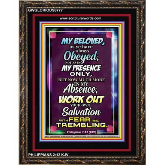 WORK OUT YOUR SALVATION   Christian Quote Frame   (GWGLORIOUS6777)   