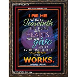 ACCORDING TO YOUR WORKS   Frame Bible Verse   (GWGLORIOUS6778)   