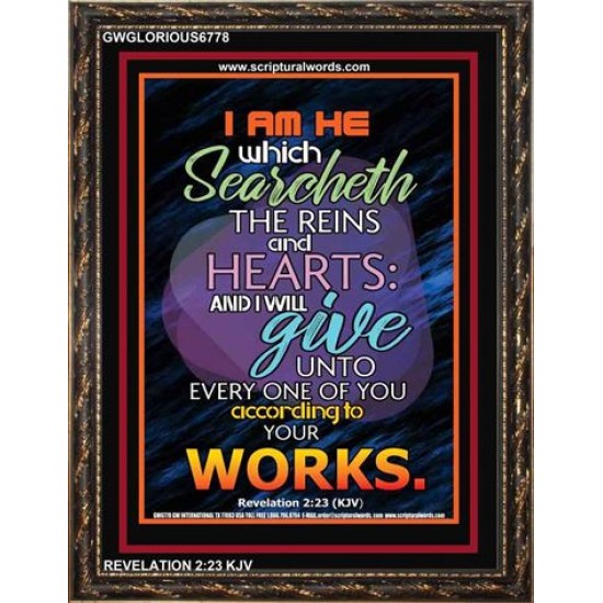 ACCORDING TO YOUR WORKS   Frame Bible Verse   (GWGLORIOUS6778)   