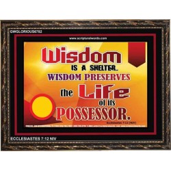 WISDOM   Framed Bible Verse   (GWGLORIOUS6782)   "45x33"