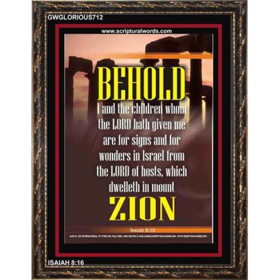 WE ARE FOR SIGNS AND WONDERS   Frame Bible Verse Online   (GWGLORIOUS712)   