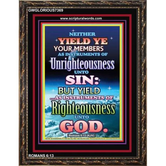 UNRIGHTEOUSNESS   Contemporary Christian Paintings Acrylic Glass frame   (GWGLORIOUS7369)   