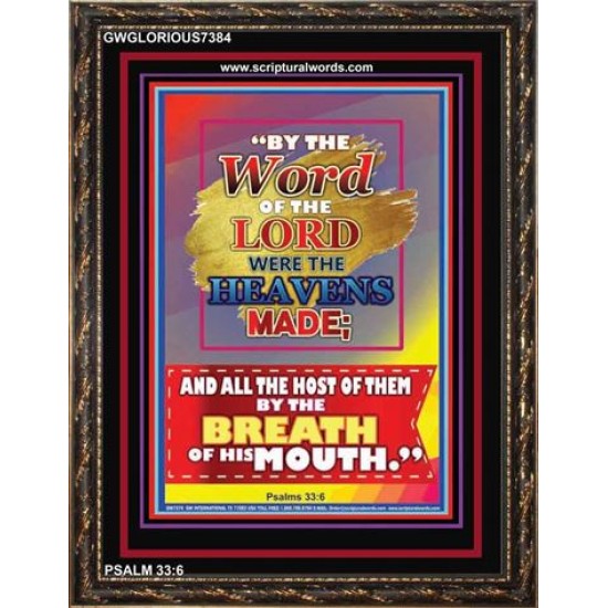 WORD OF THE LORD   Framed Hallway Wall Decoration   (GWGLORIOUS7384)   