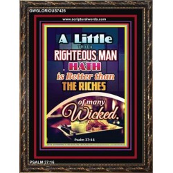 A RIGHTEOUS MAN   Bible Verses Framed for Home   (GWGLORIOUS7426)   