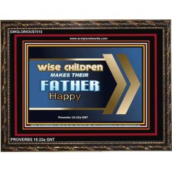 WISE CHILDREN MAKES THEIR FATHER HAPPY   Wall & Art Dcor   (GWGLORIOUS7515)   "45x33"