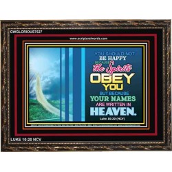 YOUR NAMES ARE WRITTEN IN HEAVEN   Christian Quote Framed   (GWGLORIOUS7527)   
