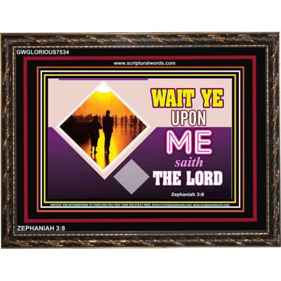 WAIT UPON THE LORD   Custom Frame Scripture   (GWGLORIOUS7534)   