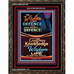 WISDOM A DEFENCE   Bible Verses Framed for Home   (GWGLORIOUS7729)   