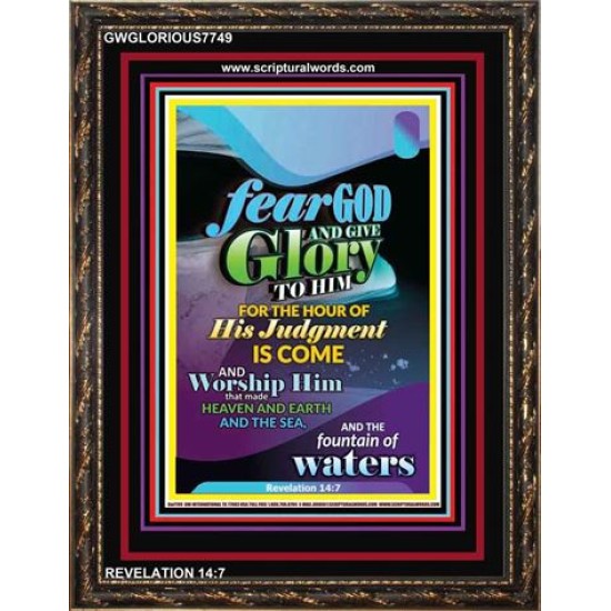 WORSHIP HIM   Large Framed Scripture Wall Art   (GWGLORIOUS7749)   