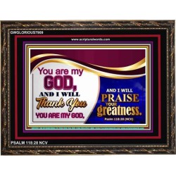 YOU ARE MY GOD   Contemporary Christian Wall Art Acrylic Glass frame   (GWGLORIOUS7909)   "45x33"