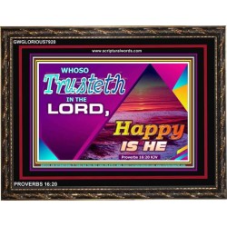 TRUST IN THE LORD   Framed Bedroom Wall Decoration   (GWGLORIOUS7920)   "45x33"