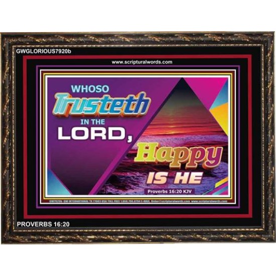 TRUST IN THE LORD   Framed Children Room Wall Decoration   (GWGLORIOUS7920b)   