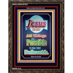 ALL THINGS ARE POSSIBLE   Bible Verses Wooden Frame   (GWGLORIOUS7932)   