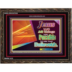 ALL THINGS ARE POSSIBLE   Inspiration Wall Art Frame   (GWGLORIOUS7936)   