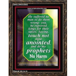 TOUCH NOT MINE ANOINTED   Bible Verse Wall Art Frame   (GWGLORIOUS802)   "33x45"