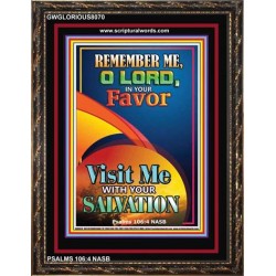 VIIST ME WITH YOUR SALVATION   Frame Scriptural Dcor   (GWGLORIOUS8070)   "33x45"