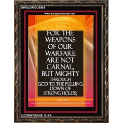 THE WEAPONS OF OUR WARFARE   Portrait of Faith Wooden Framed   (GWGLORIOUS809)   