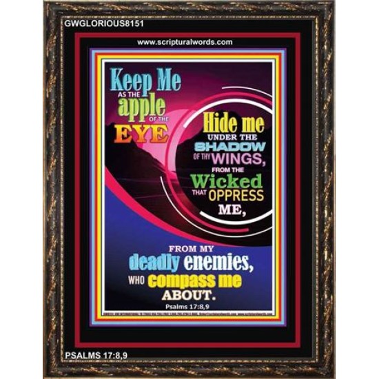 UNDER THE SHADOW OF THY WINGS   Scriptural Portrait Acrylic Glass Frame   (GWGLORIOUS8151)   