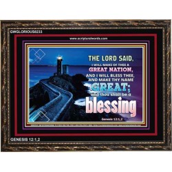 A GREAT NATION   Framed Restroom Wall Decoration   (GWGLORIOUS8233)   