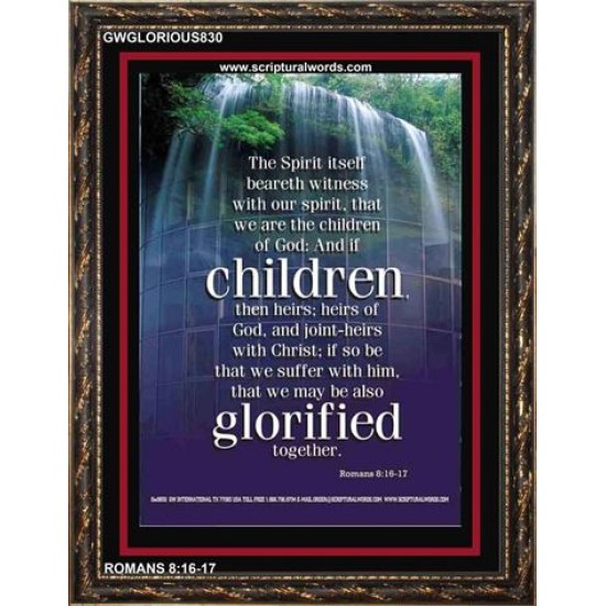 WE ARE THE CHILDREN OF GOD   Scriptural Portrait Acrylic Glass Frame   (GWGLORIOUS830)   