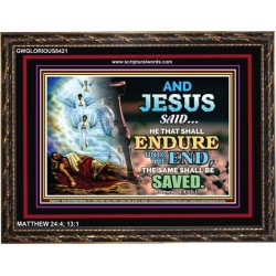 YE SHALL BE SAVED   Unique Bible Verse Framed   (GWGLORIOUS8421)   "45x33"