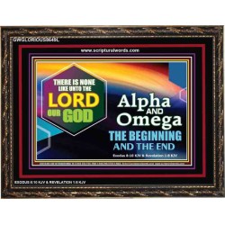 ALPHA AND OMEGA   Christian Quotes Framed   (GWGLORIOUS8649L)   