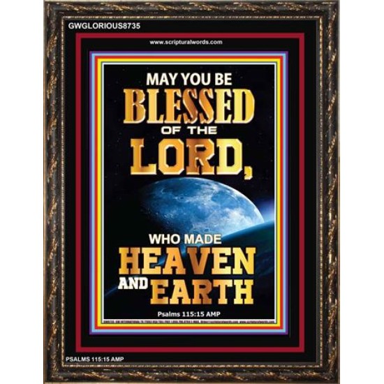 WHO MADE HEAVEN AND EARTH   Encouraging Bible Verses Framed   (GWGLORIOUS8735)   