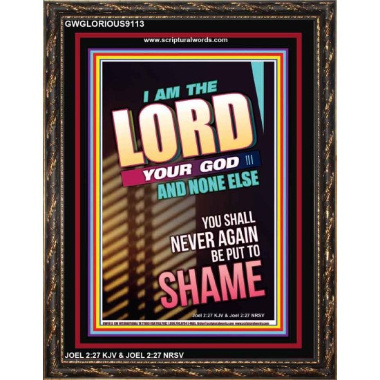 YOU SHALL NOT BE PUT TO SHAME   Bible Verse Frame for Home   (GWGLORIOUS9113)   