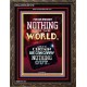 WE BROUGHT NOTHING TO THE WORLD   Framed Scriptural Dcor   (GWGLORIOUS9147B)   