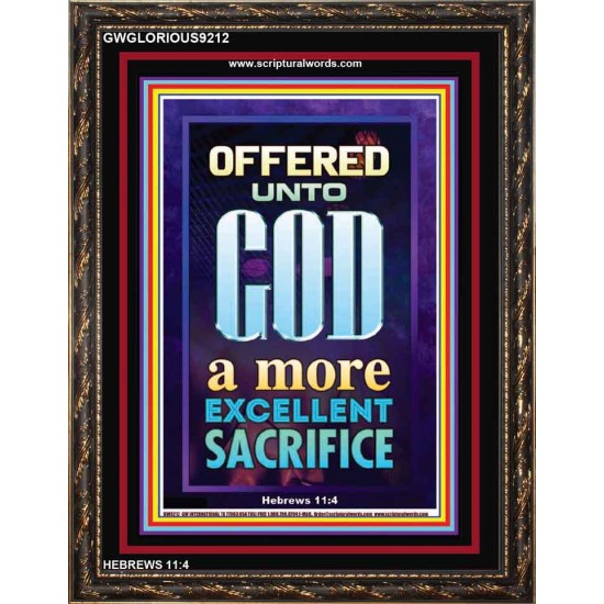 A MORE EXCELLENT SACRIFICE   Contemporary Christian poster   (GWGLORIOUS9212)   