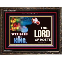 WORSHIP THE KING   Inspirational Bible Verses Framed   (GWGLORIOUS9367B)   