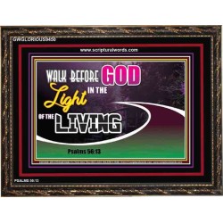 WALK BEFORE GOD IN THE LIGHT OF LIVING   Christian Artwork   (GWGLORIOUS9450)   "45x33"