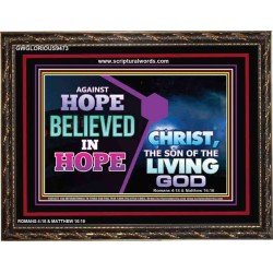 AGAINST HOPE BELIEVED IN HOPE   Bible Scriptures on Forgiveness Frame   (GWGLORIOUS9473)   "45x33"