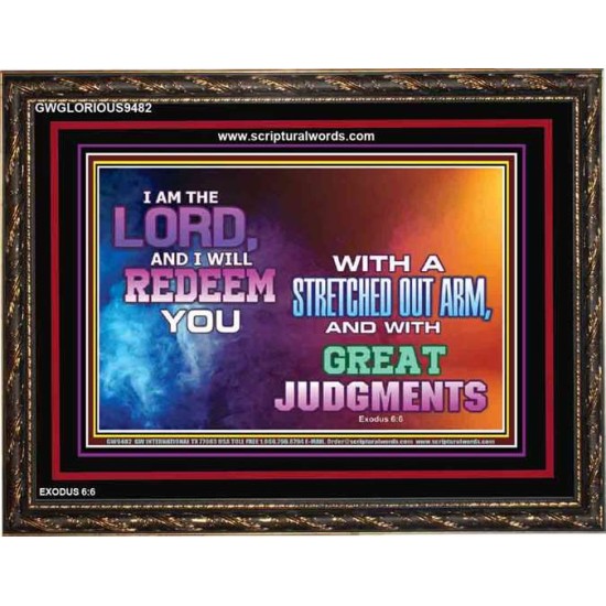 A STRETCHED OUT ARM   Bible Verse Acrylic Glass Frame   (GWGLORIOUS9482)   